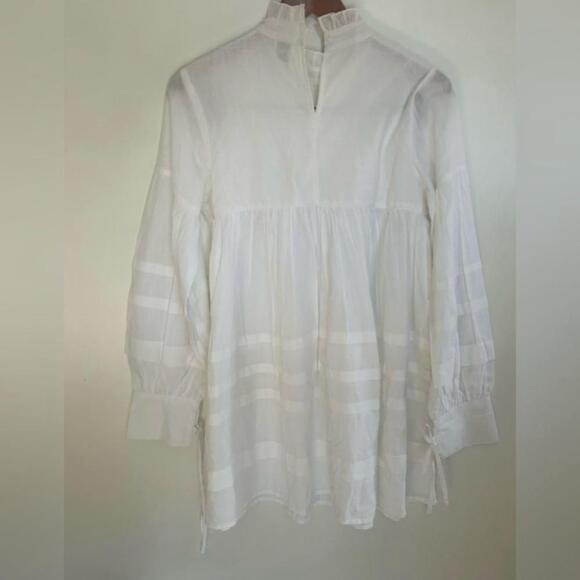 hilary macmillan LAYERED TURTLENECK TUNIC top size medium cotton poplin - Picture 9 of 11